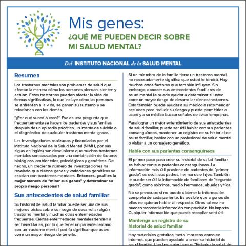 Mis genes: ¿Qué me pueden decir sobre mi salud mental?