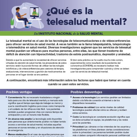 ¿Qué es la telesalud mental?