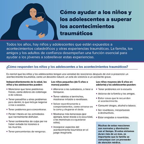 Cómo ayudar a los niños y adolescentes a superar los acontecimientos catastróficos y otras experiencias traumáticas