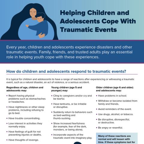Helping Children and Adolescents Cope With Traumatic Events