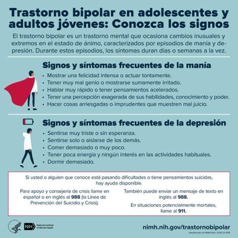 Trastorno bipolar en adolescentes y adultos jóvenes: Conozca los signos